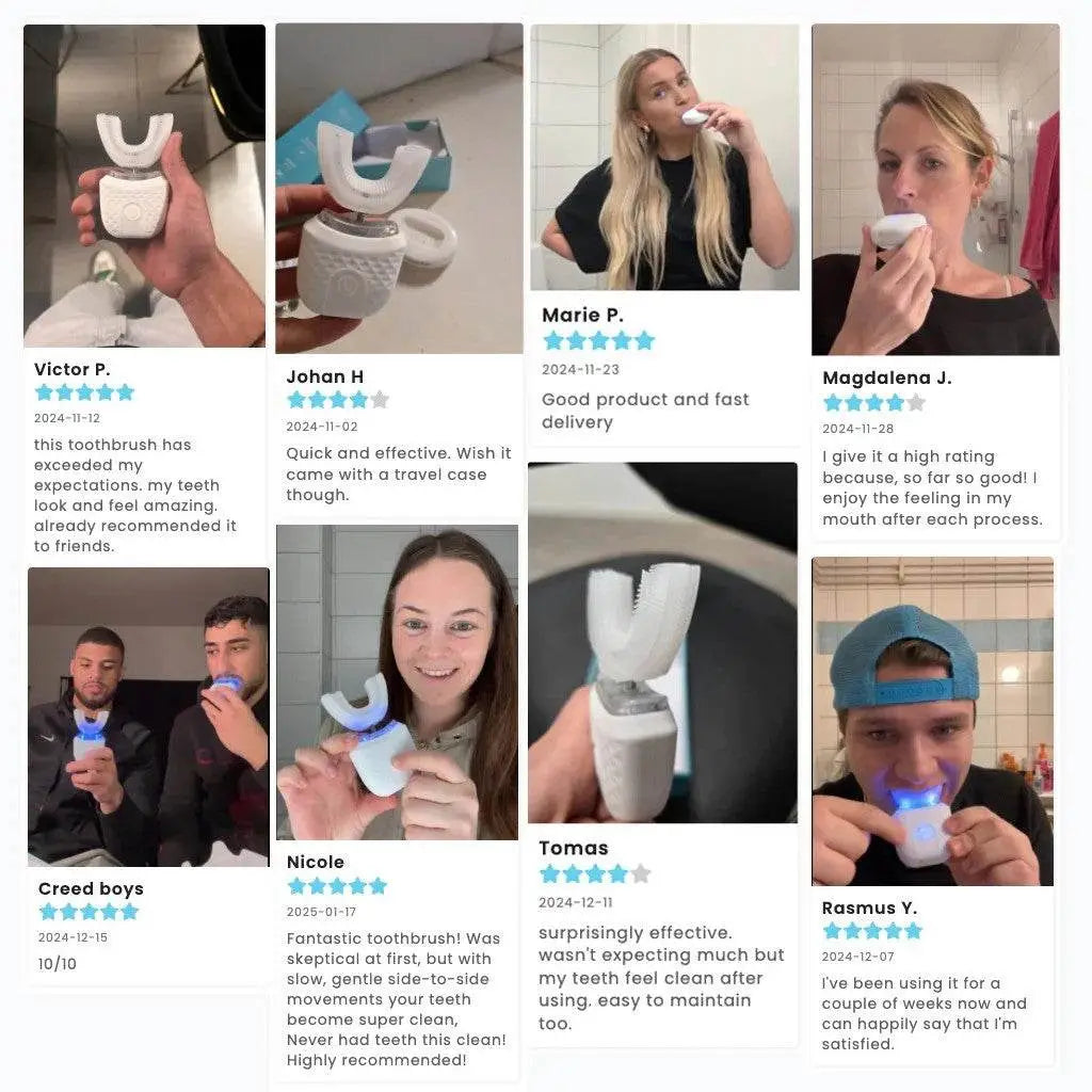 Smart Electric Toothbrush USB Rechargeable U-shaped Tooth
